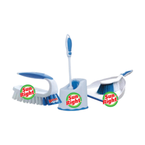 Utility, Dust Pan & Toilet Bowl Brush Set